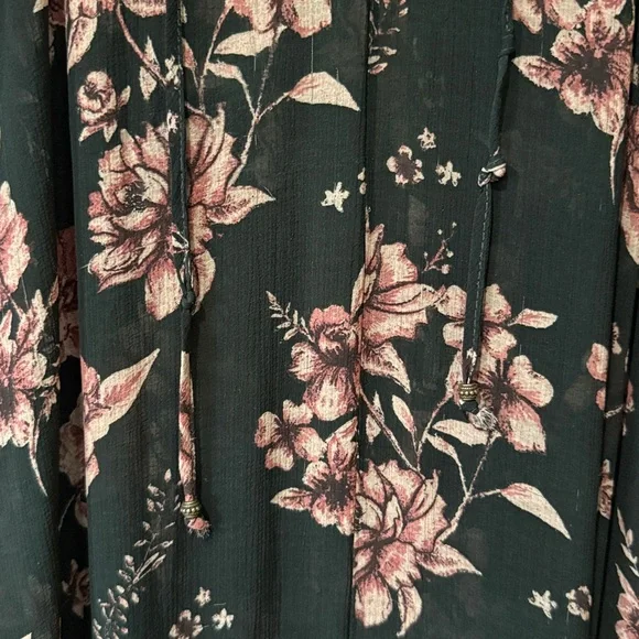 Free People Floral Long Sleeve Flowy Dress - Picture 8 of 9